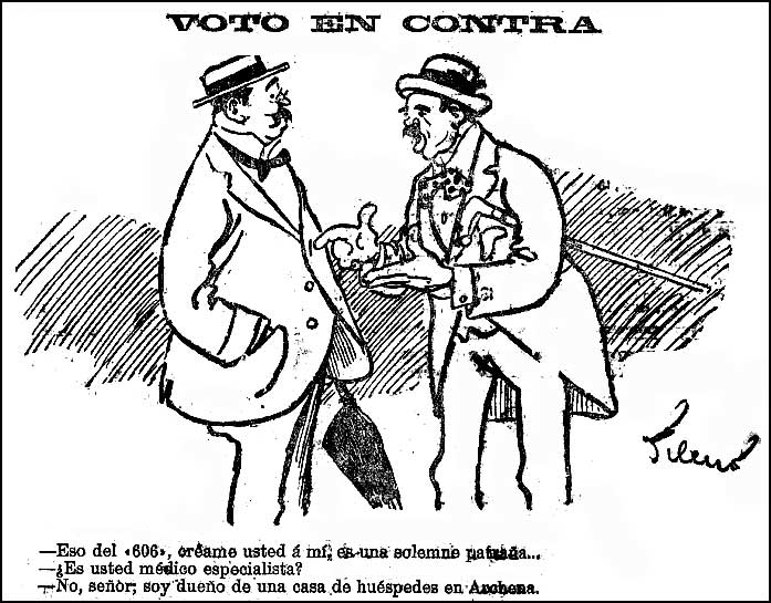 Viñeta sobre el 606 en El Heraldo de Madrid