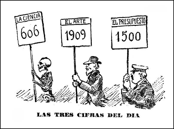 Viñeta sobre el 606 en El Heraldo de Madrid