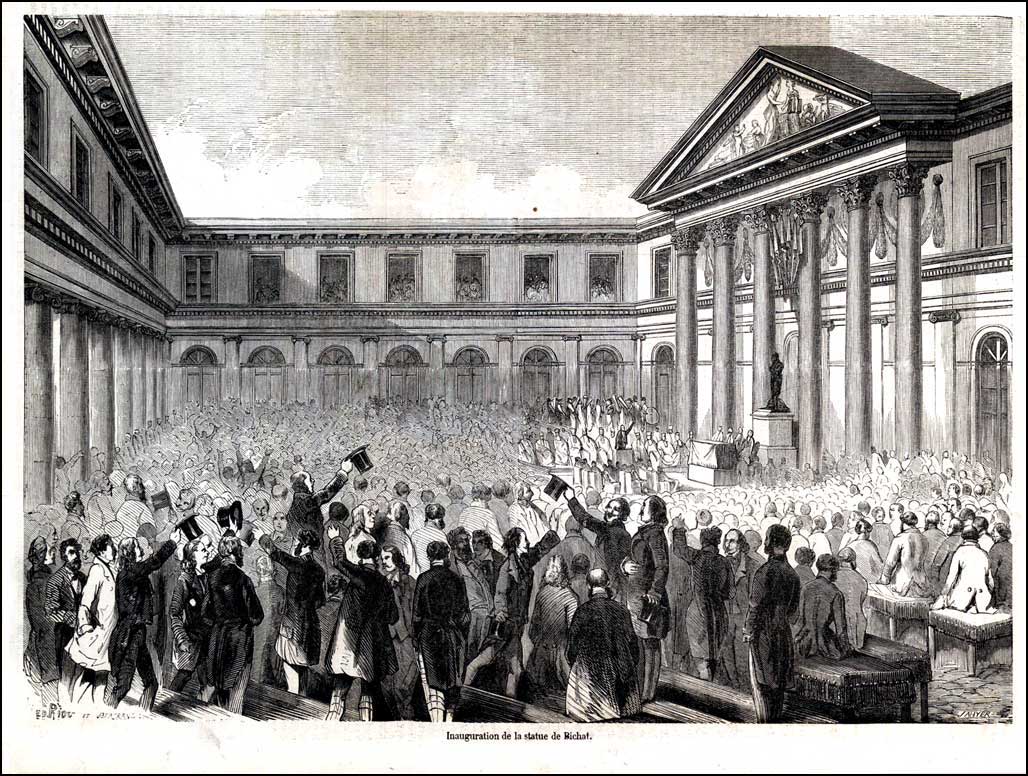 Inauguración de la escuelura de Xavier Bichat en la Facultad de Medicina de País