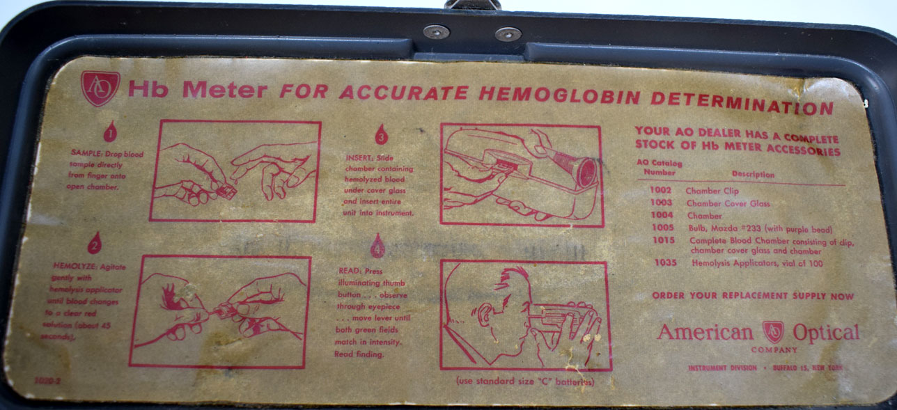 Hemoglobinómetro de la American Optical Company