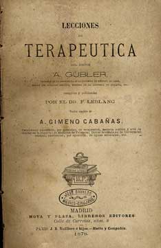 Lecciones de terap&eacute;utica, de Gubler